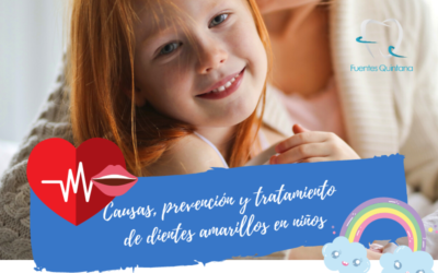 Causas, prevención y tratamiento de dientes amarillos en niños