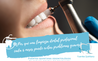 Una limpieza dental profesional cada 6 meses puede evitar problemas graves