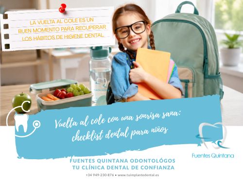 Cepillo dental y mochila preparados para la vuelta al cole